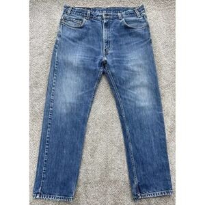 Vintage 1998 Dockers Jeans Mens‎ 36x30 Blue Heavyweight 14oz Denim (*Fits 34x30)
